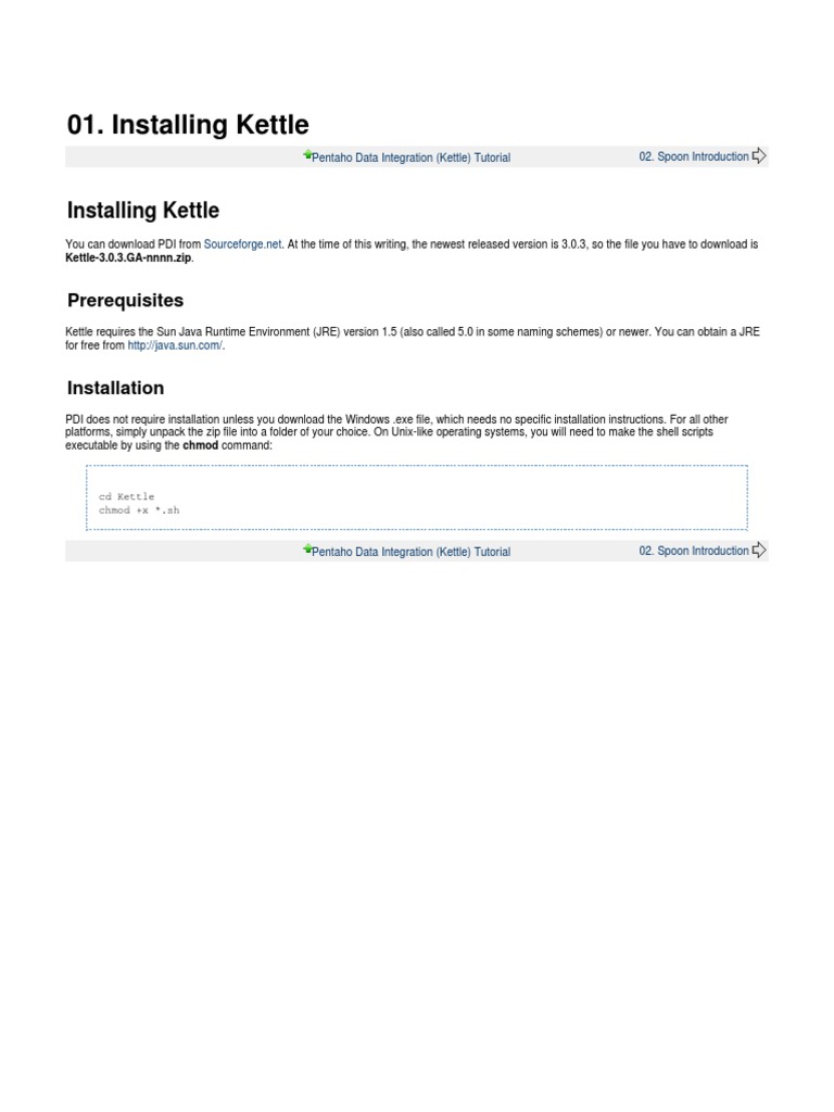 Installing Pentaho Kettle Guide | PDF | Parameter (Computer Programming ...