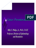 Cancer: Prevention and Control