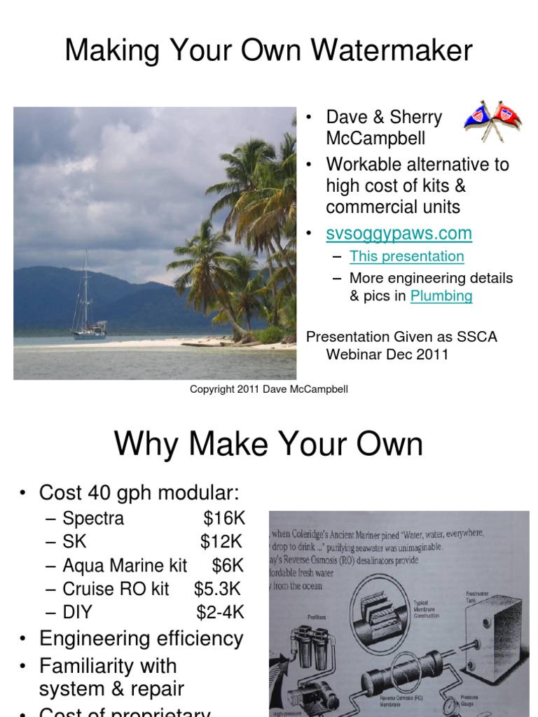 DIY Watermaker Construction Guide | PDF | Pump | Valve