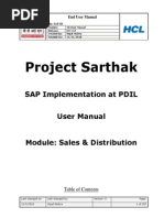 Sap SD User Training Manual