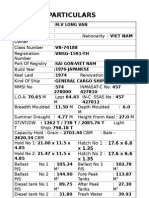 MV LONG VAN SHIP'S PARTICULARS