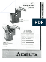 Delta Unisaw (1981) Instruction Manual