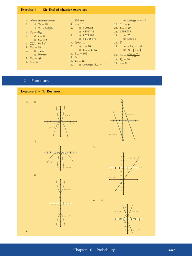 End of Chapter Exercises on Series and Functions | PDF