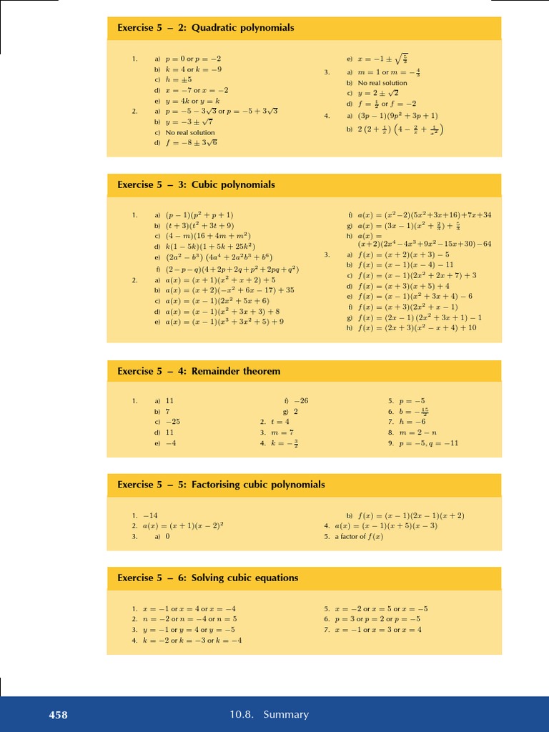 Quadratic and Cubic Polynomials Guide | PDF | Computers