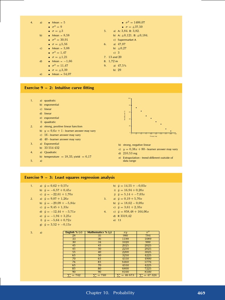 Exercise 9 - 2: Intuitive Curve Fitting: 469 Chapter 10. Probability ...