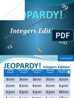 JEOPARDY! Integers Edition