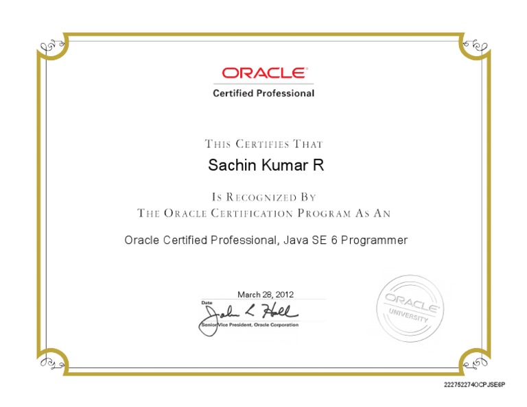 Oracle Certified Java SE 6 Programmer | PDF | Business | Computers