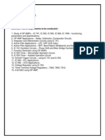 IC APPLICATIONS LAB EXPERIMENTS