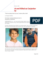 Boy Dragged and Killed As Carjacker Speeds Away