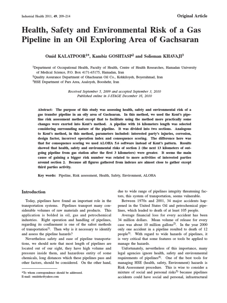 Pipeline Risk Assessment PDF Risk Management Risk Assessment