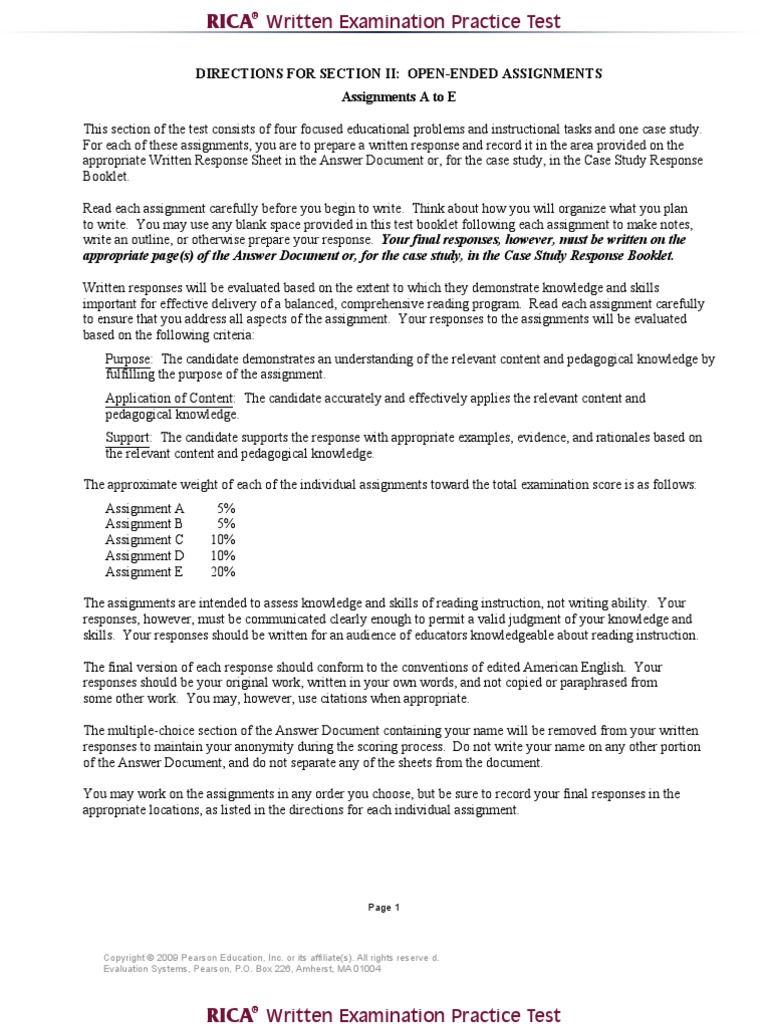 Rica test cheat-sheet image