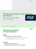 GIS-based Modeling of Solar Radiation - Lab Session: Summer School 2009