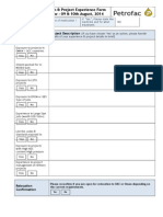 Candidate Evaluation Form Plus Project Exp.