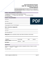 NSNP 100 Application Form