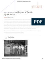 10 Famous Incidences of Death by Radiation