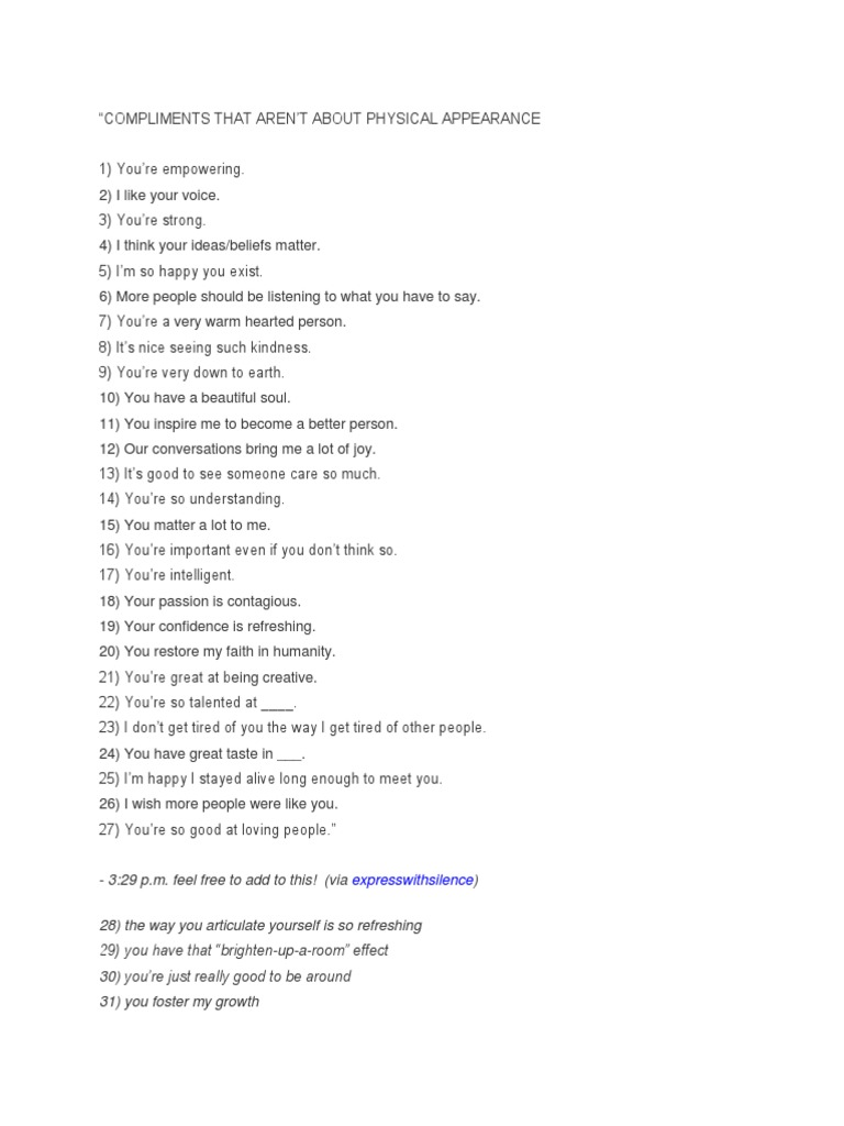 Compliments | PDF