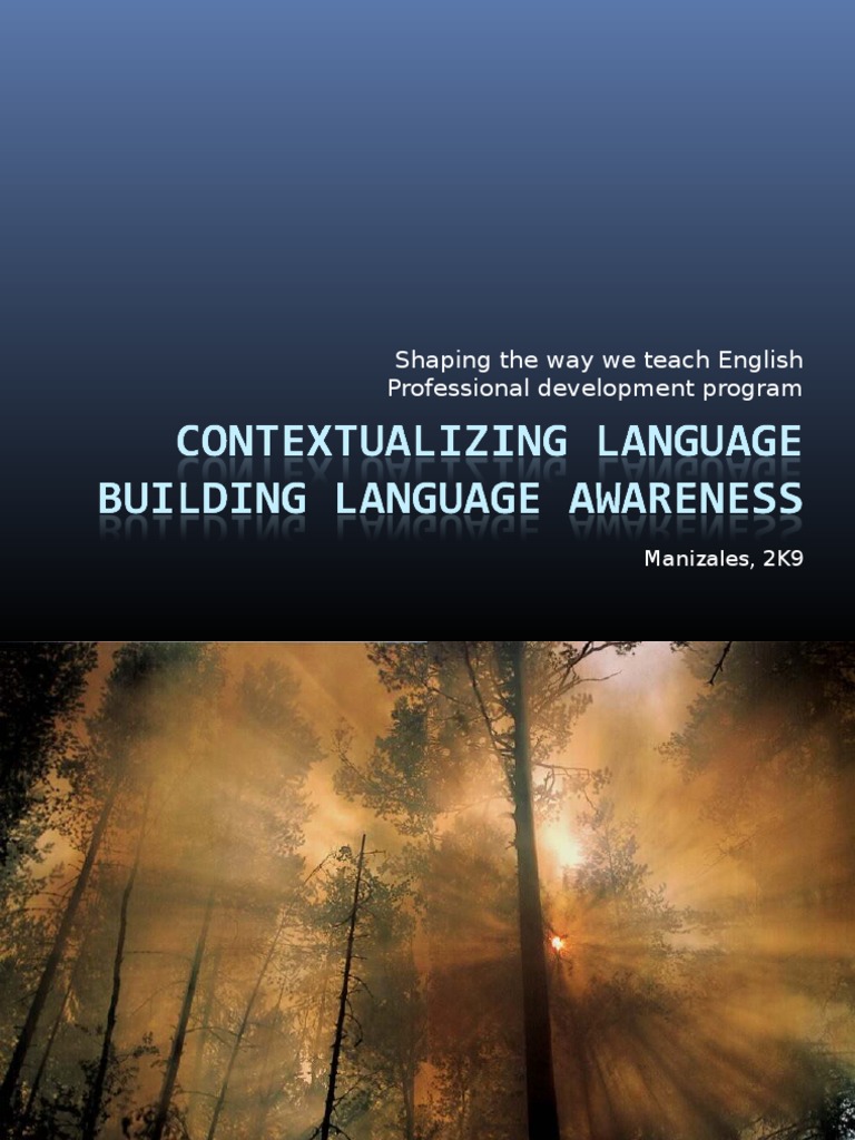 Contextualizing Language in Teaching | PDF | Language Education | Learning