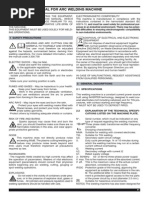 Instruction Manual For Arc Welding Machine