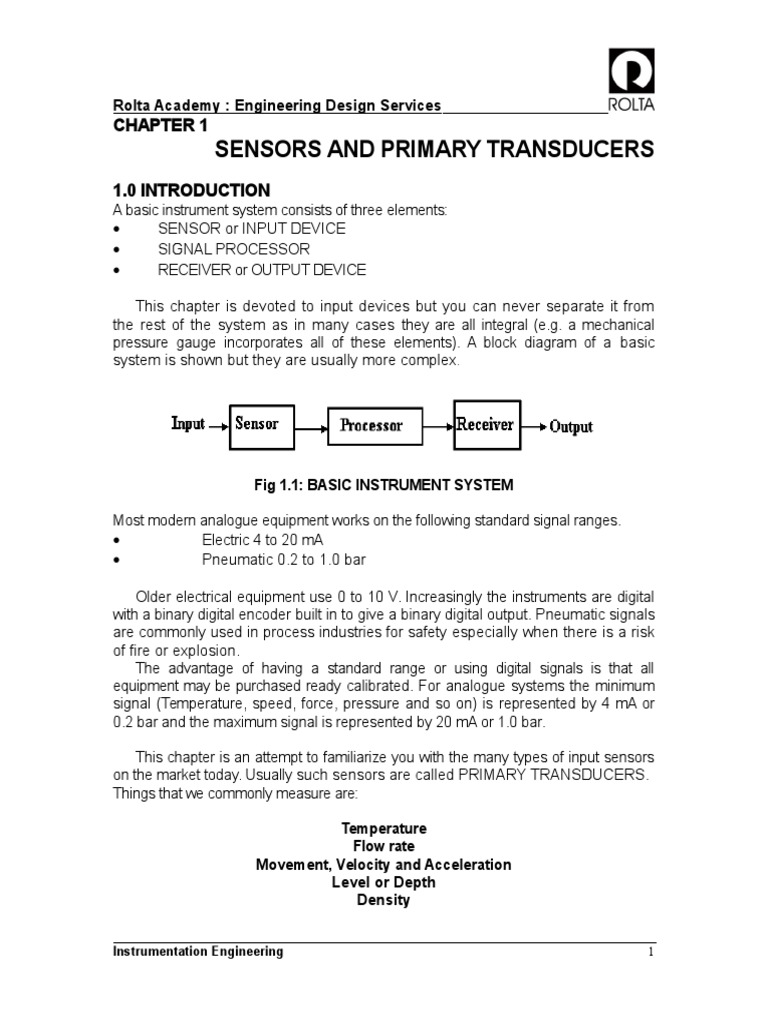 An Introduction to Common Sensors and Transducers Used for Temperature