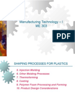 Manufacturing Technology - I ME 303