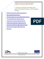 Training Session 2c: Cognitive Changes That May Occur Following TBI, Impact On Vocational Issues, and Strategies To Address These Changes
