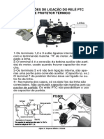 Relé PTC e Protetor Térmico - Esquema de Ligação