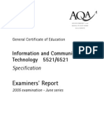AQA ICT AS/A2 Exam Report JUN05