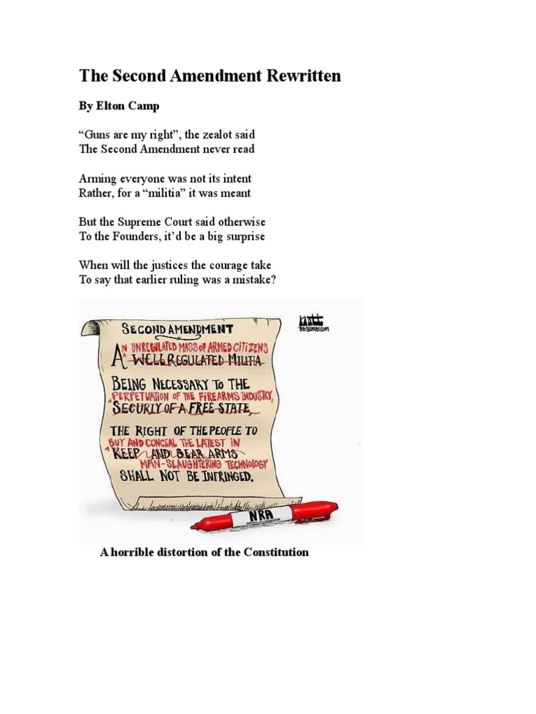 The Second Amendment Rewritten | PDF | Young Adult