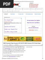 Download CMAT Question Paper Answers 2012 AICTE CMAT Entrance 2012 Exam Paper by Rangith Ramalingam SN236369050 doc pdf
