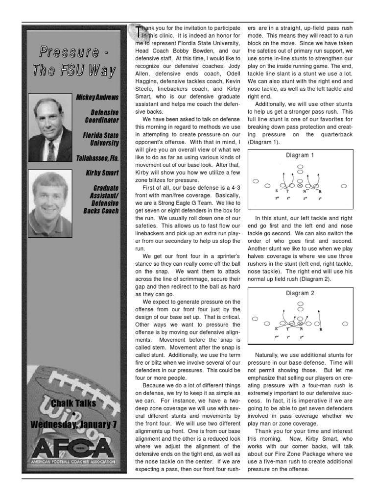 PressureThe FSU Way An Overview of Florida State University's