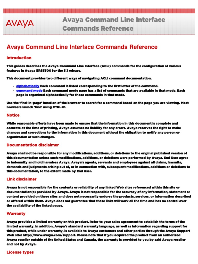 ERS CLI Commands Ref | Ip Address | Command Line Interface