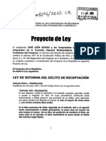 Proyecto de Ley 2156 - 29!04!2013 Delito de Receptacion