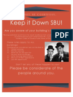 Keep It Down SBU!: Please Be Considerate of The People Around You