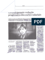 'Lei não garante redução progressiva dos cortes salariais' (Catarina Almeida Pereira, Jornal de Negócios, 07.08.2014)