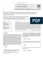 JT Coefficient and JT Inversion Cueves For Pure Compounds, FPE, 306,2011,181-189