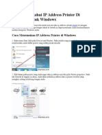 Cara Mengetahui IP Address Printer Di Jaringan Untuk Windows