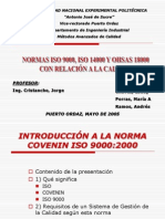 Normas Iso 9000 Iso 14000 y Ohsas 18000 Relacion Calidad