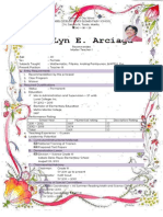 Summary of Entry  sample