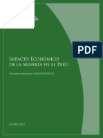 Impacto Ecomonico de Actividad Minera en El Peru Junio 2012