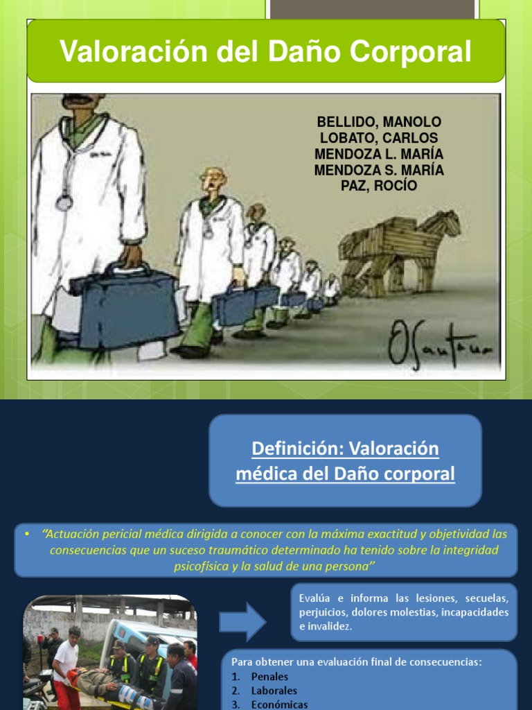Medicina Legal. Valoración Del Daño Corporal | PDF | Delito | Derecho penal