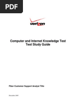 Verizon Computer and Internet Knowledge Test Study Guide