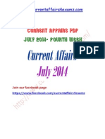 Current Affairs July 2014 Fourth Week
