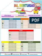 Jadual Tugasan Bilik Darjah