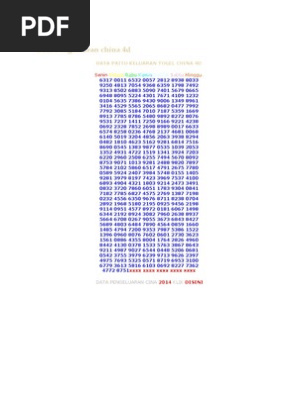 Data Togel China 2019 Sahabat 4D
, Data Pengeluaran China 4d