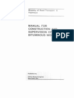 Manual for Construction and Supervis Ion of Bituminous Works