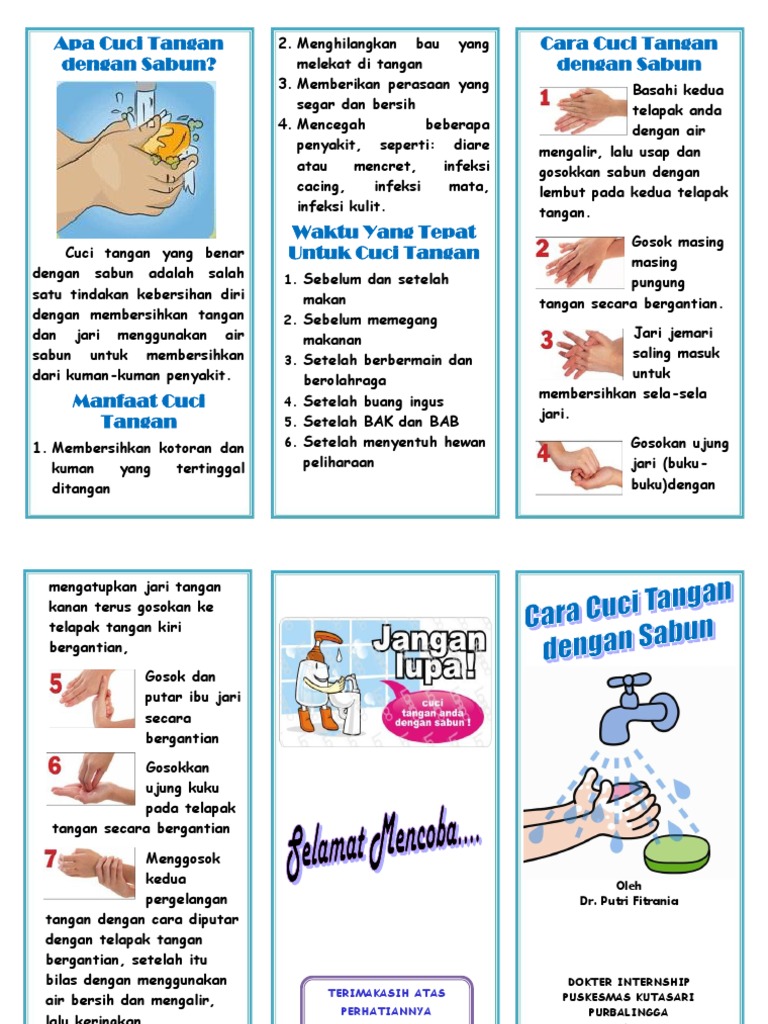 Leaflet Kesehatan Lingkungan Cuci Tangan
