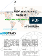 Matriz Foda Realizada A La Empresa Autotrack de Venezuela
