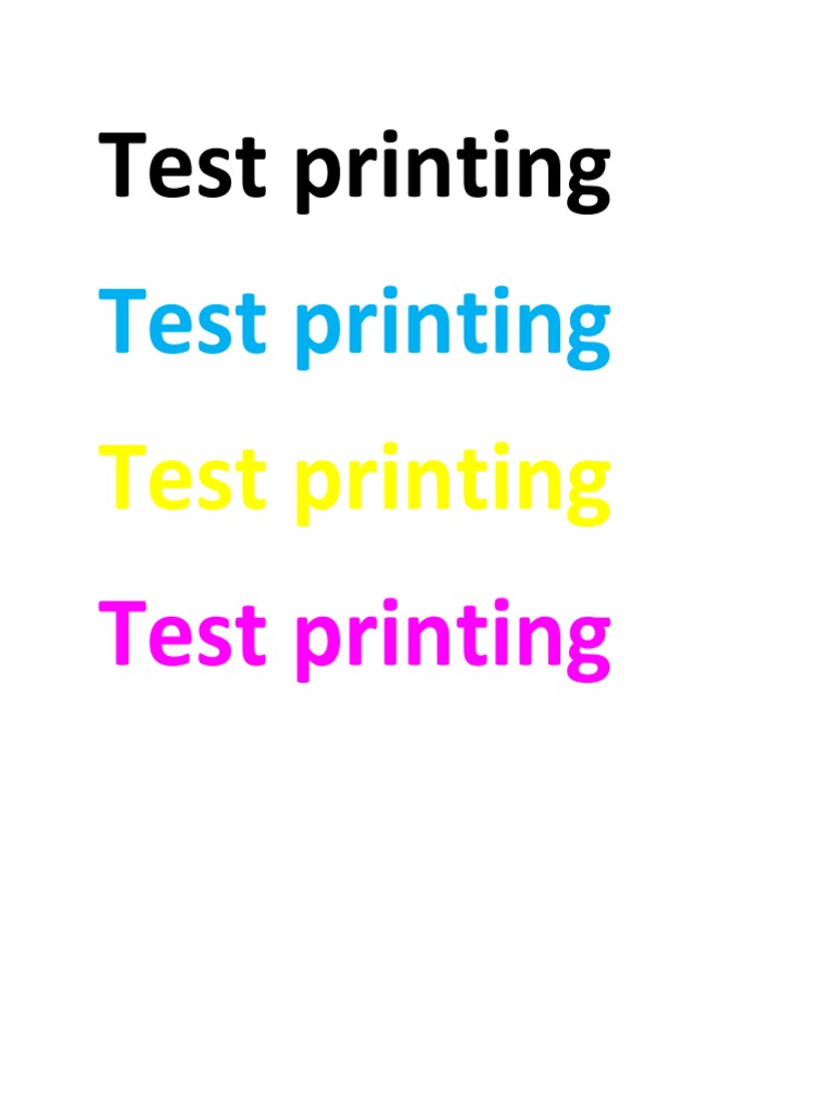 Test Printing Procedures and Guidelines | PDF