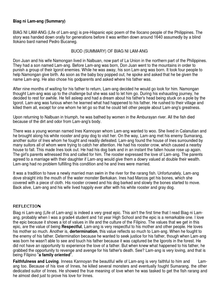 Summary of hinilawod brainly picture