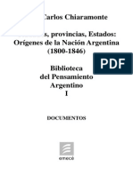Tomo I - Jose Carlos Chiaramonte - Ciudades Provincias Estados Genes de La Nacion Argentina (1800-1846)